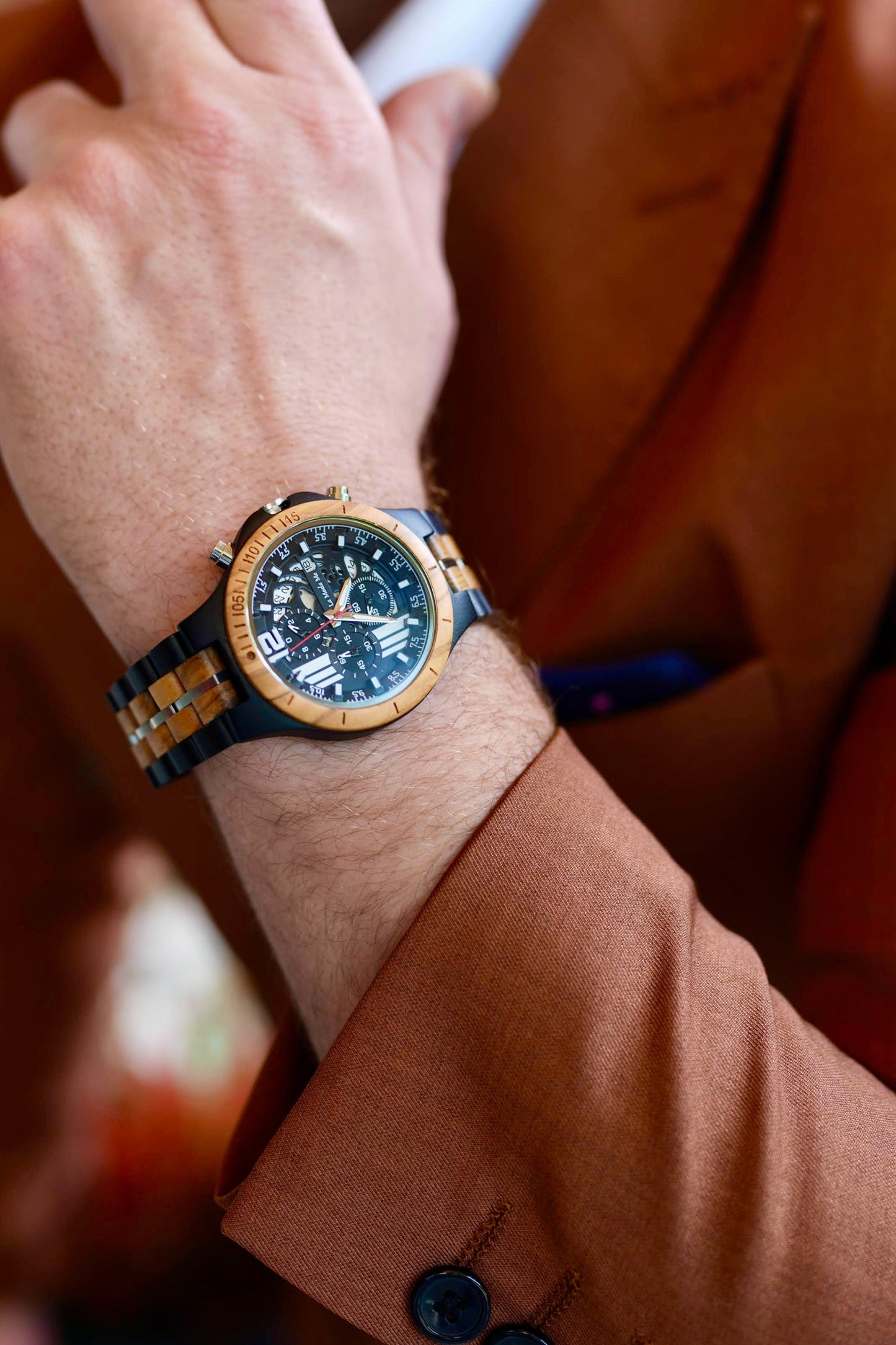 Watch Templer Knight, zebrawood