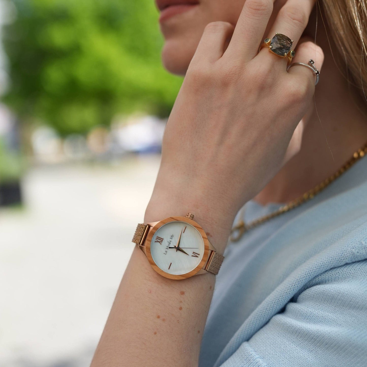 Watch Olivewood Grace, elegant, feminin, rosegold, classy look
