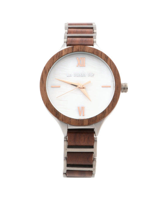 Watch Vita, elegant, walnut and alloy, feminin